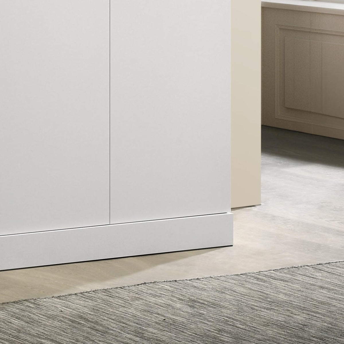 White 3 Doors Wooden Armoire Wardrobe W9643