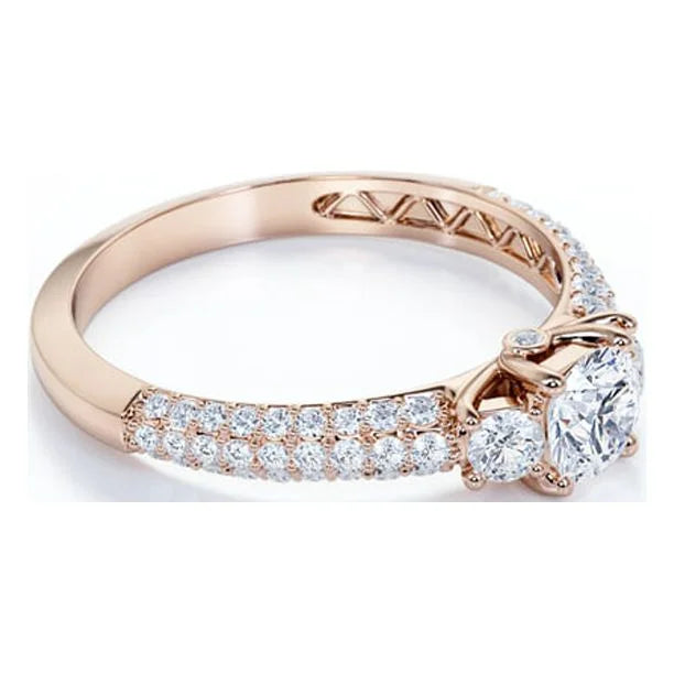 14K Rose Gold Lab Grown Diamond Ring P930711