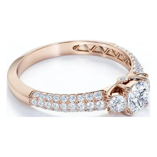 14K Rose Gold Lab Grown Diamond Ring P930711