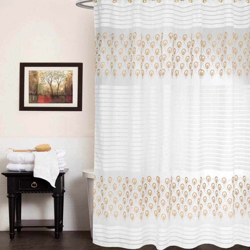Shower Curtain and Hooks Set Z2676