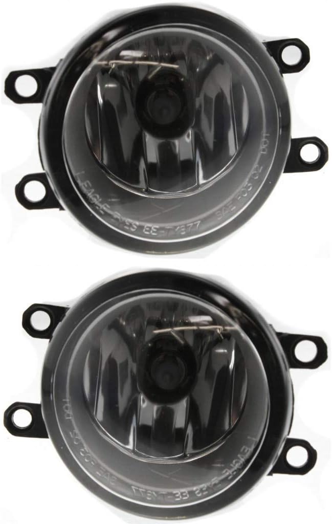 Fog Light Assembly for Toyota RAV4 2009-2012 Driver and Passenger Side Pair Halogen Round M880