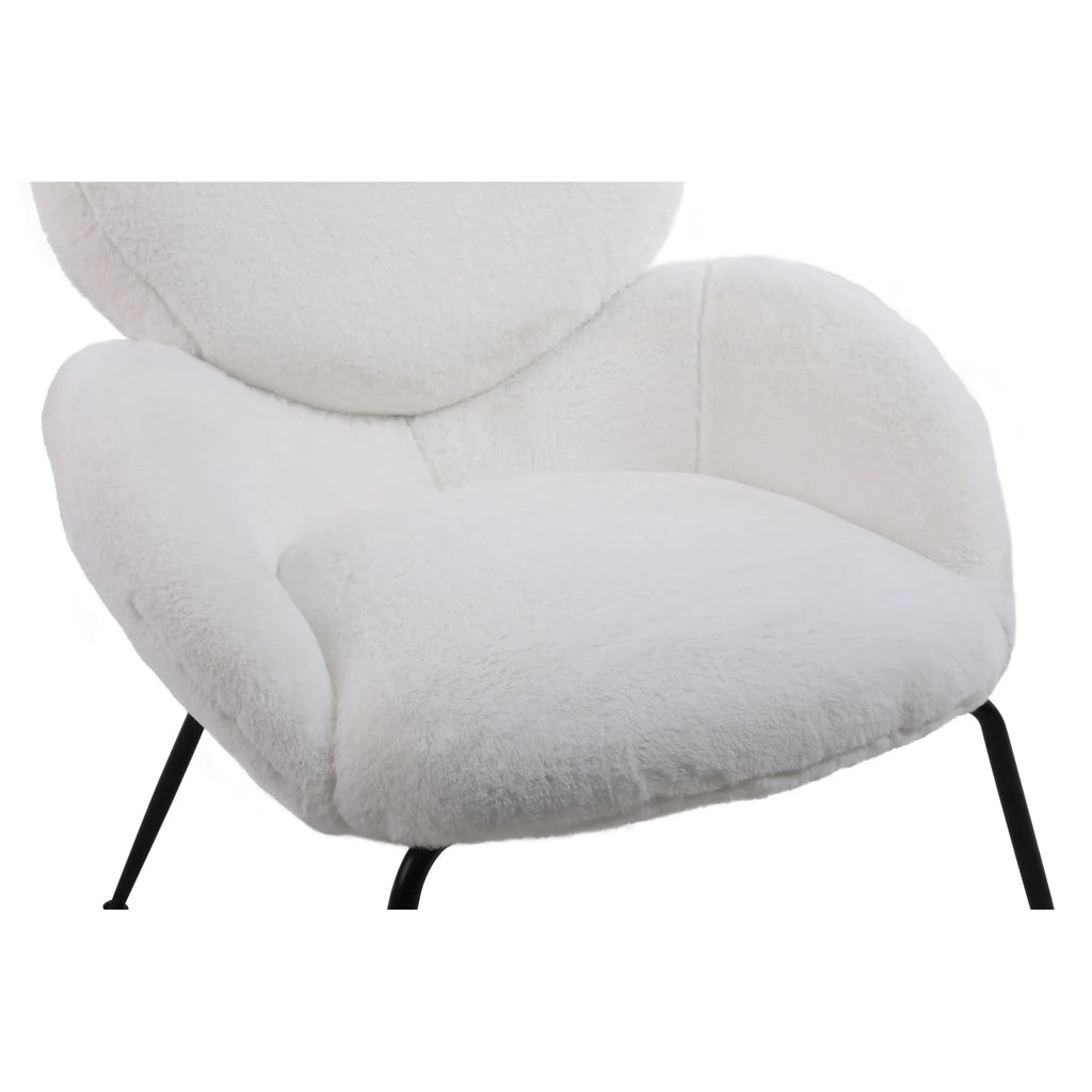 Sherpa Accent Armchairs with Black Metal Legs X177