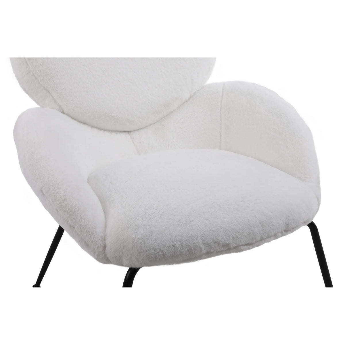 Sherpa Accent Armchairs with Black Metal Legs X177