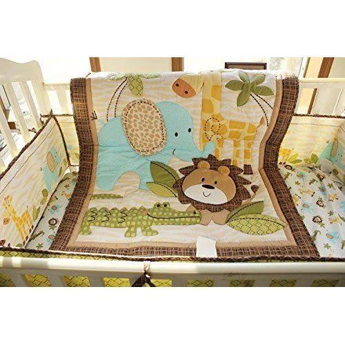 7 Pieces Nursery Crib Bedding Set with Bumper E117654