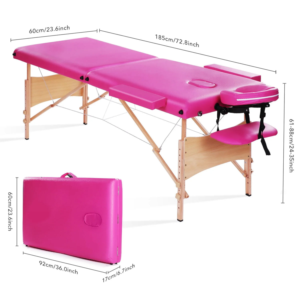 Portable Adjustable Height Massage Table 496LB R24306