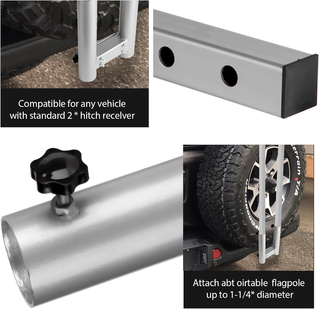 Hitch Mount Dual Flag Pole Holder K199496