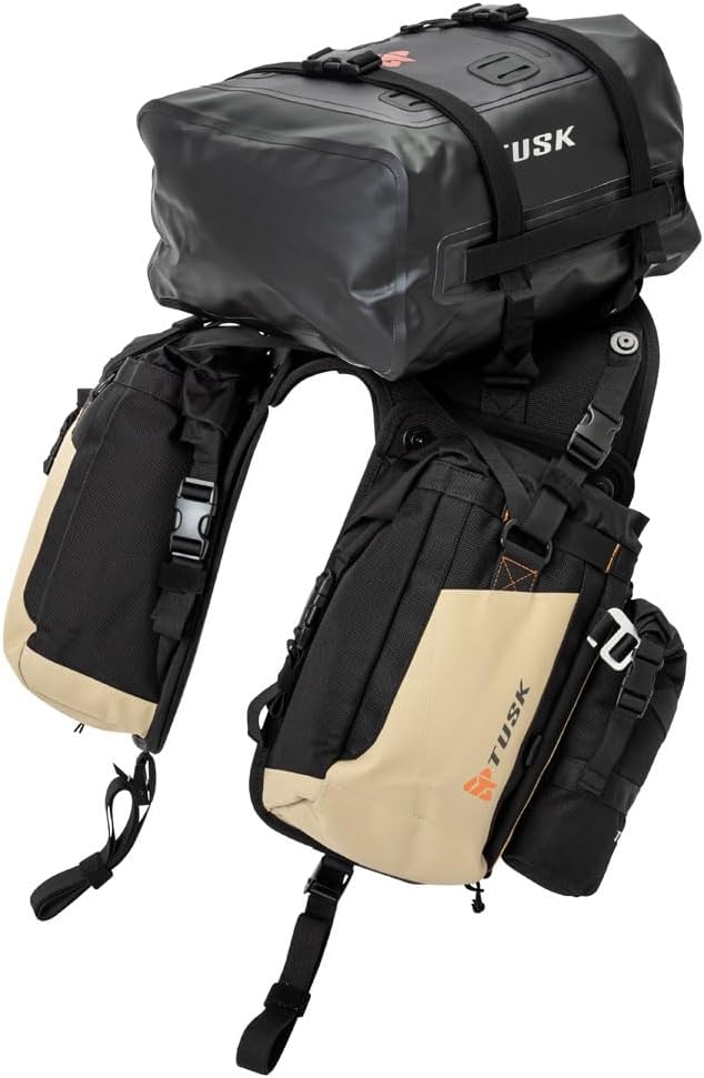 Black/Tan Luggage System with Small Dry Duffel & Bottle Holders S413855
