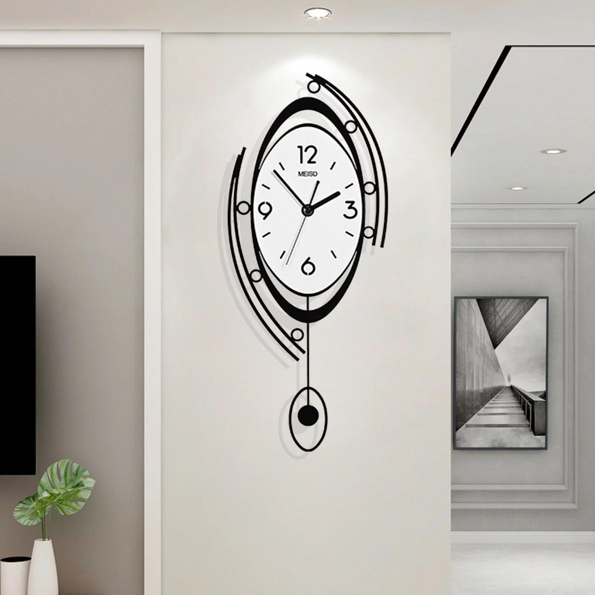Large 3D Metal Wall Clock E85867