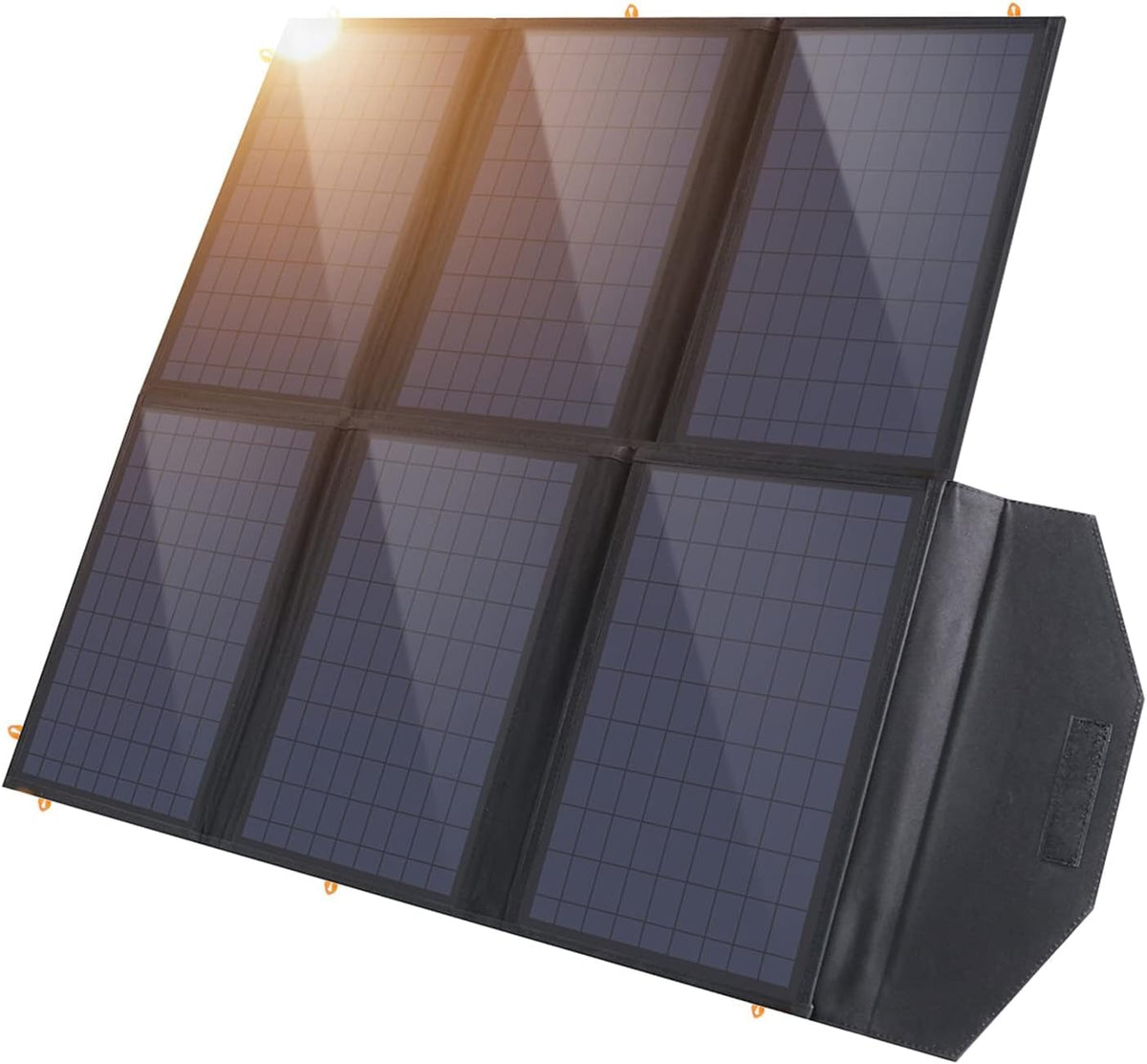 Black 60W Foldable Solar Charger Panel with USB/DC/Type-C Ports L533022