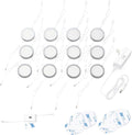Pack of 12 Warm White Circular LED Cabinet Lights P59145