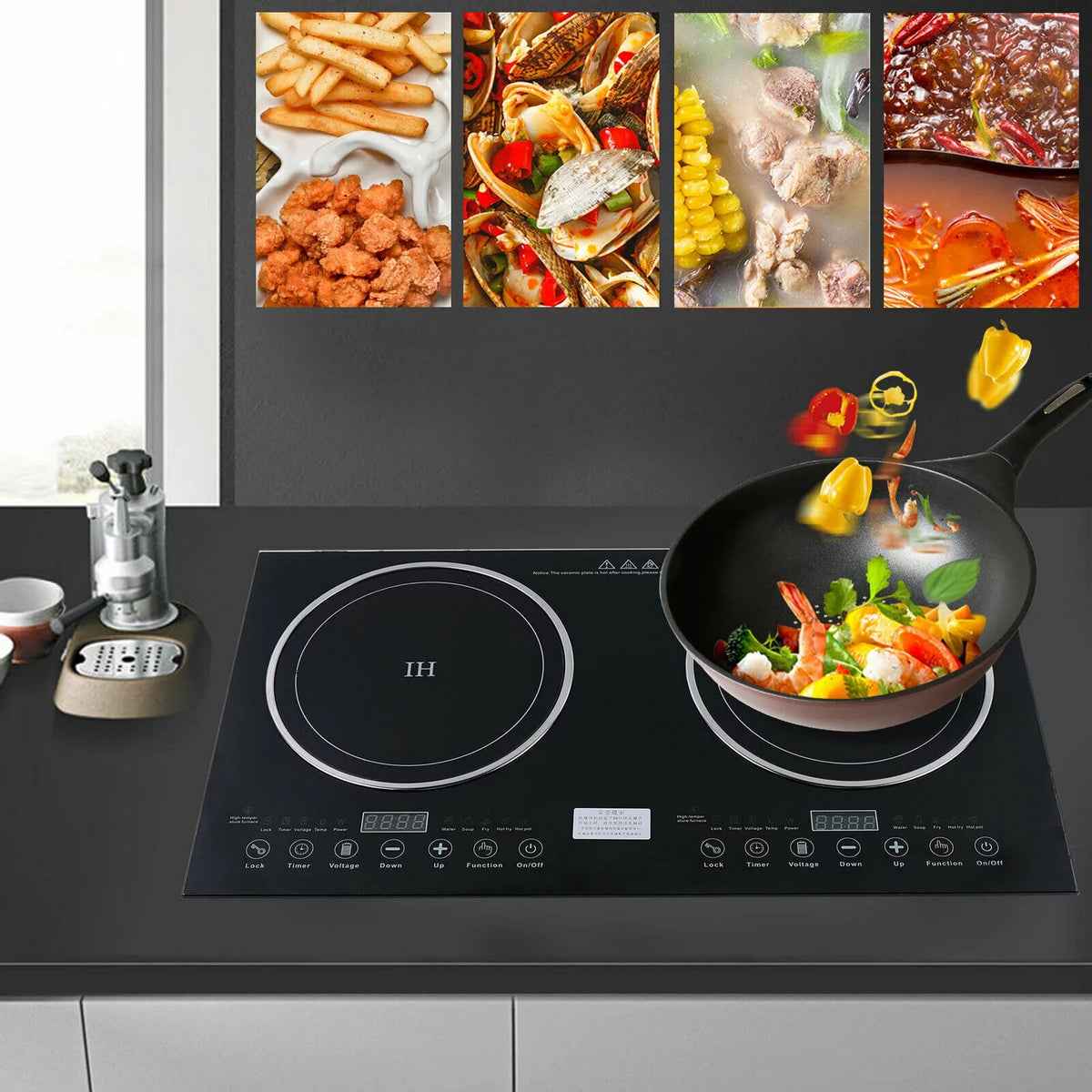 2600W 110V Double Burners Induction Cooktop O1606