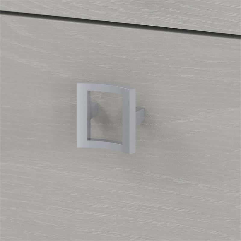 Gray Sand Credenza Desk with Mobile File Cabinet E343714