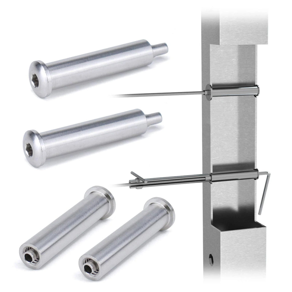 Cable Railing Kit Invisible 1/8 20 Pack Turnbuckle Swage T10439