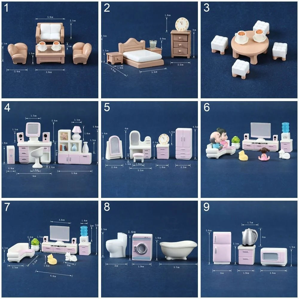 Miniature Soft Sofa Pretend Play Toy U5249