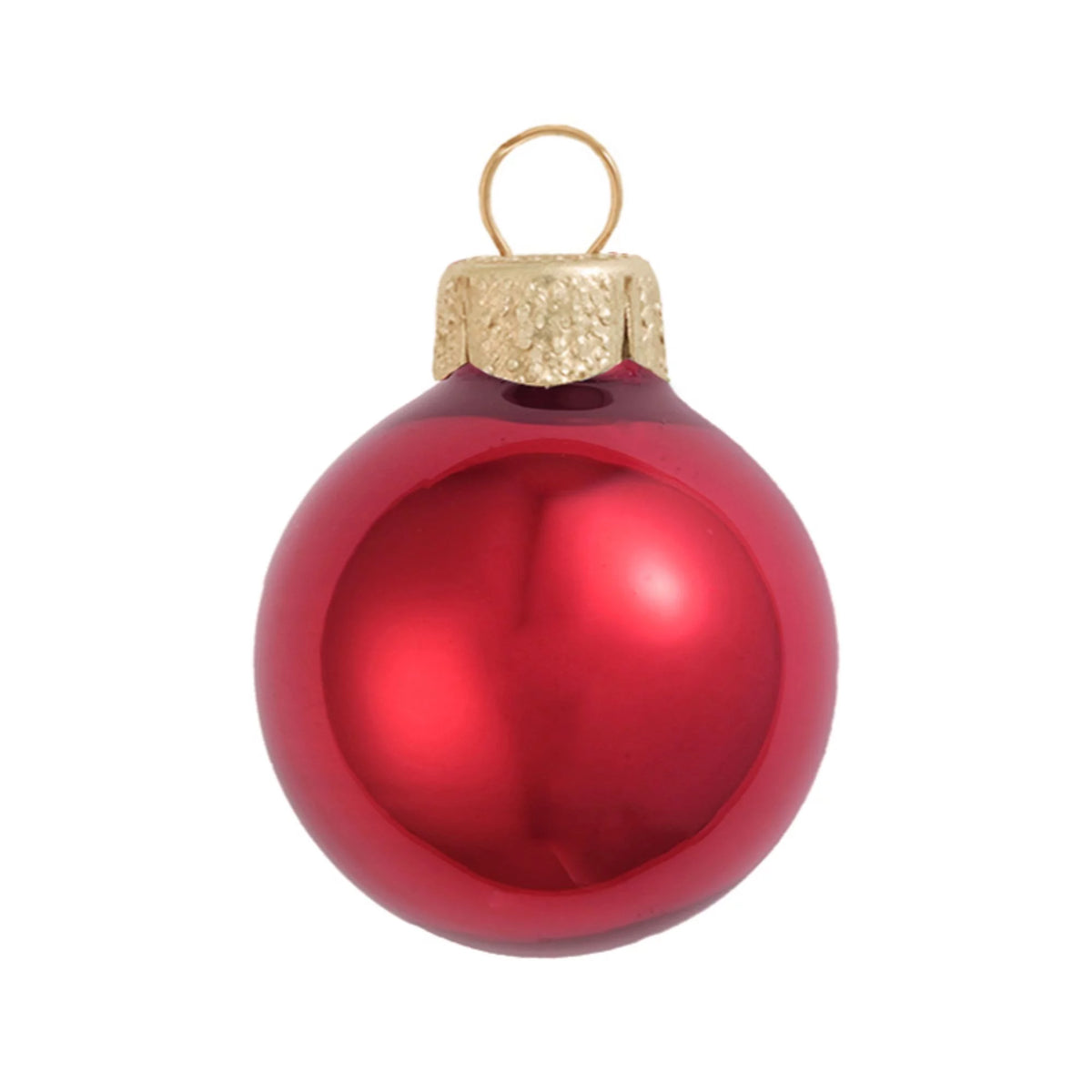Red 2" Glass Christmas Ball Ornaments 28ct E820