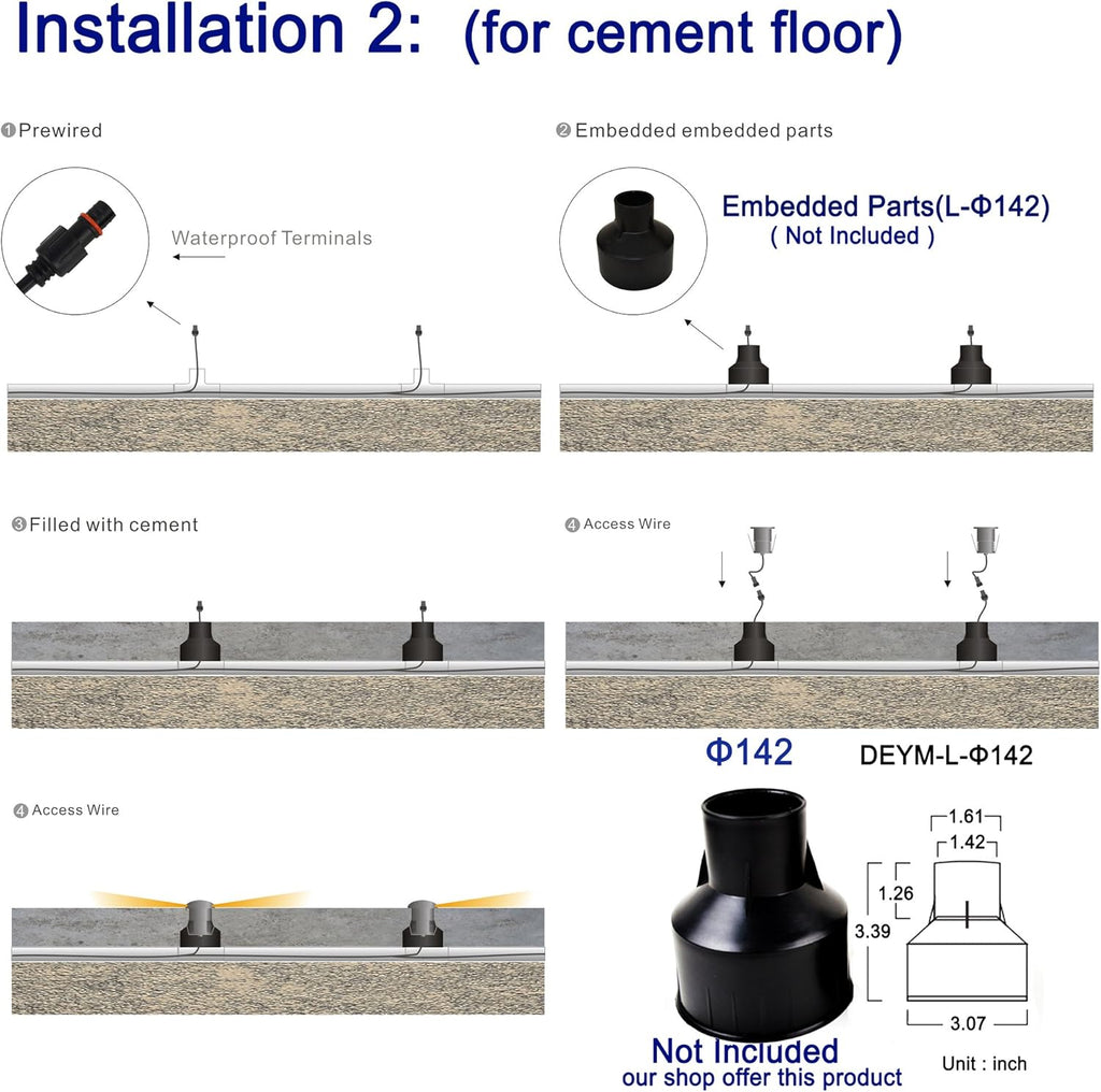 3W IP67 Waterproof Aluminum LED In-Ground Well Light I406