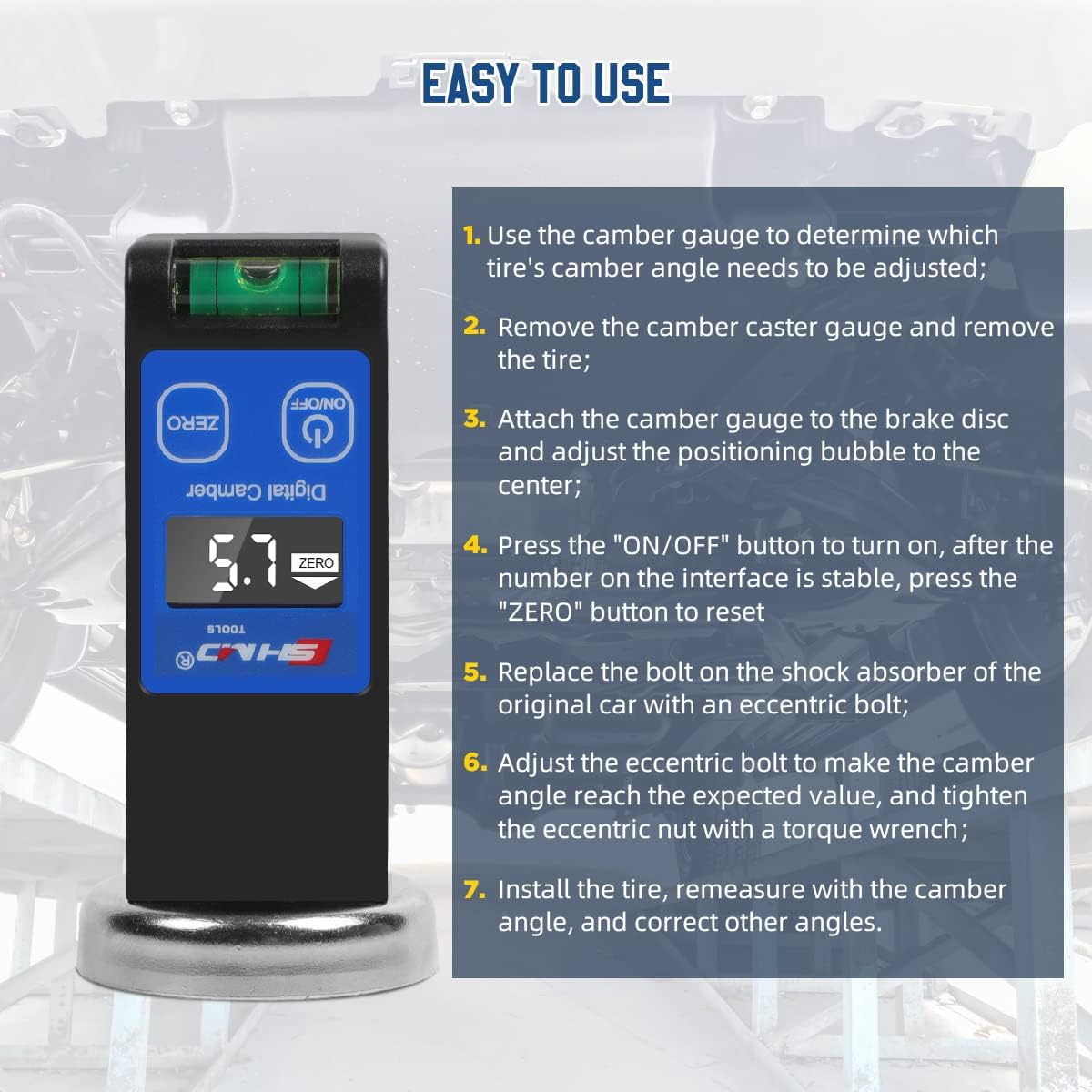 Digital Wheel Alignment Camber Gauge with Digital Display O237765