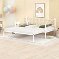 White Twin Metal Daybed with Trundle N7199