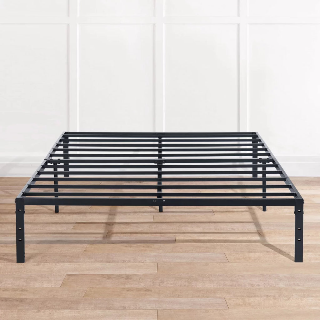 Queen Size Black Metal Slat Bed Frame A391509