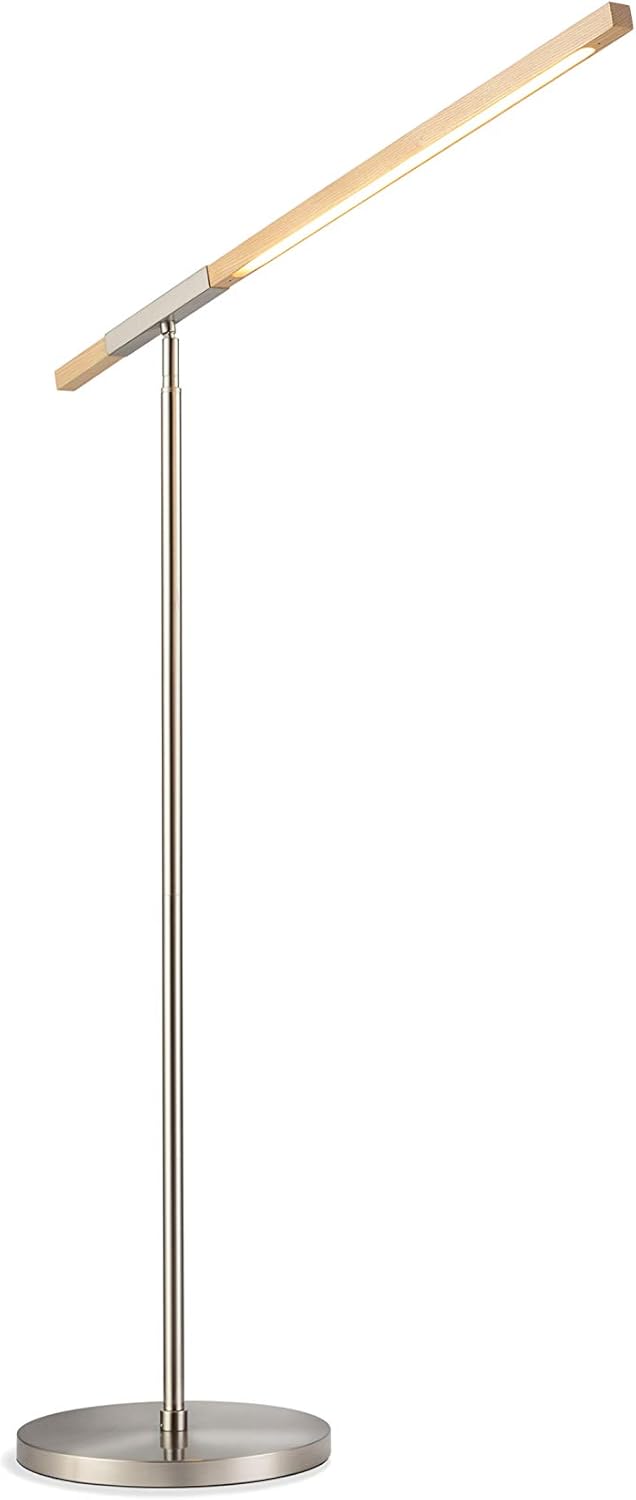 Modern LED Floor Lamp, 41-Inch High, Clear Oak J1825