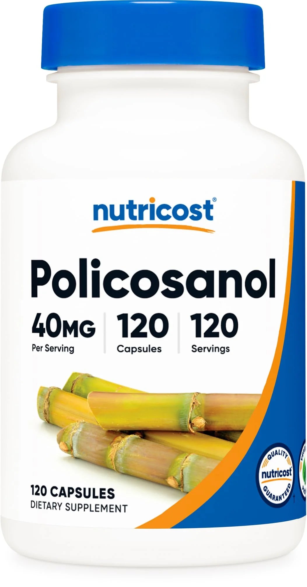 Policosanol 40mg 120 Capsules Gluten Free Vegetarian V8395