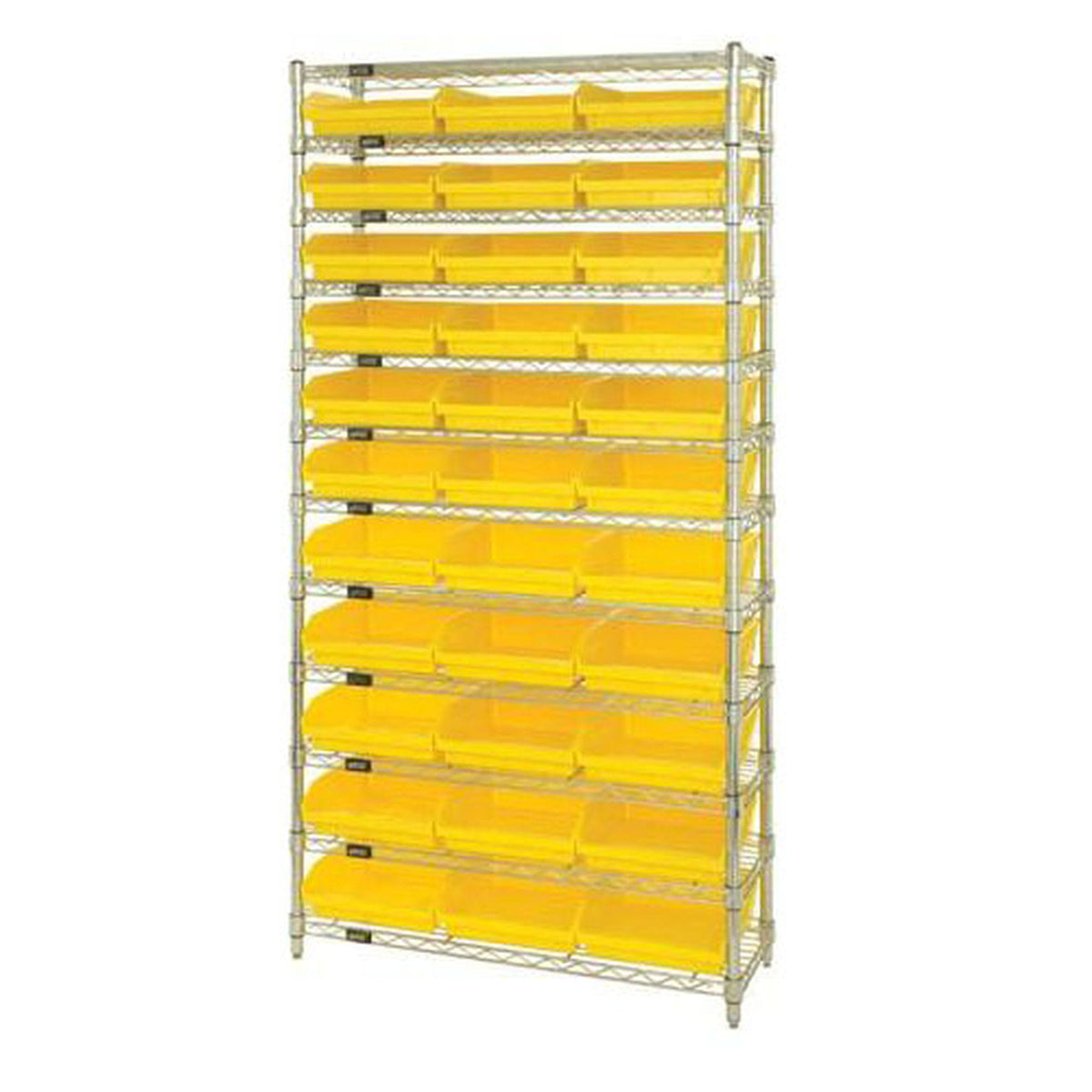 Chrome Shelving Unit with 33 Bins S30910