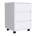 White 3 Drawer Filing Cabinet G60409