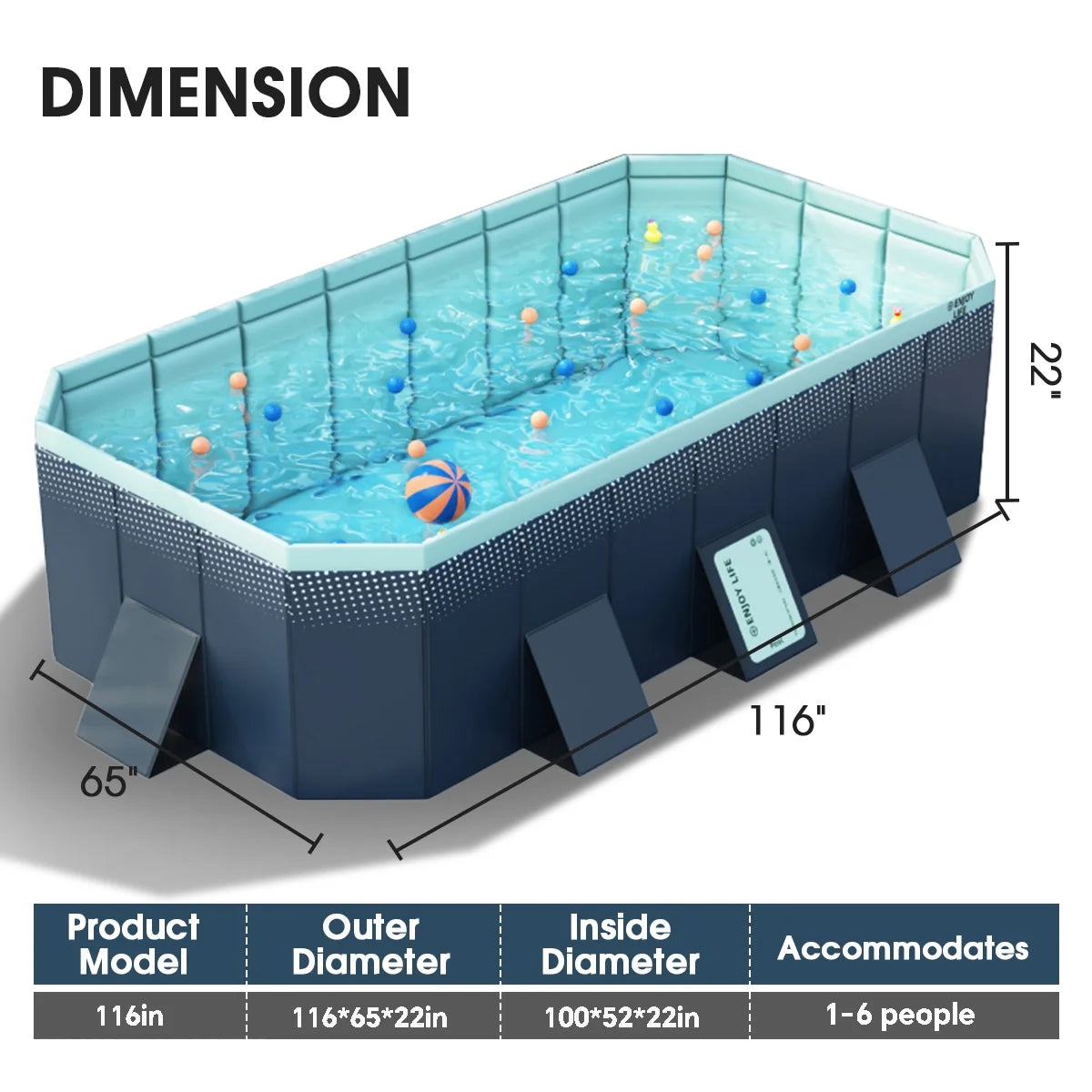 Foldable Non-Inflatable Above Ground Pool O18254