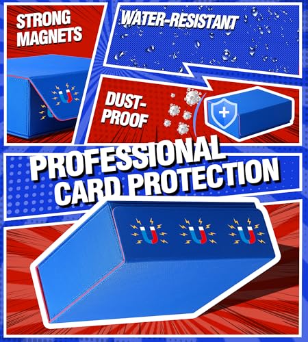 Trading Card Storage Box 2400+ Card Deck Case Black and Gray T634