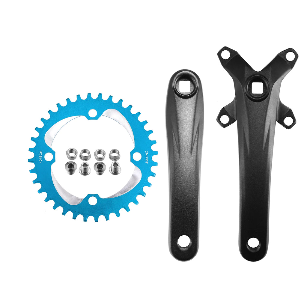 170mm Mountain Bike Square Taper Crankset 104 BCD 38T Blue B908394