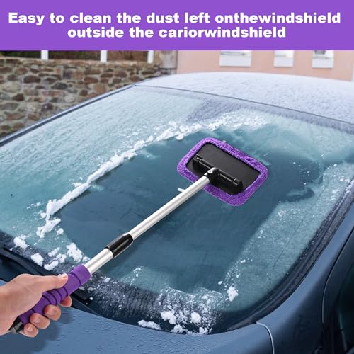 Microfiber Cloth Car Cleaning Tool with Extendable Handle and Reusable Cloth H857
