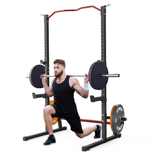 Adjustable Squat Rack Barbell Rack Squat Stand Bench Press Pull Up Home Gym J729