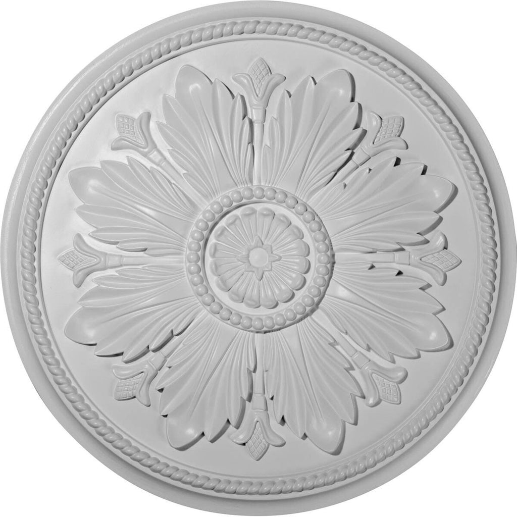 23 5/8x22OD x 1 1/2x22P Ceiling Medallion, Hand-Painted Witch Hazel Crackle Y7348