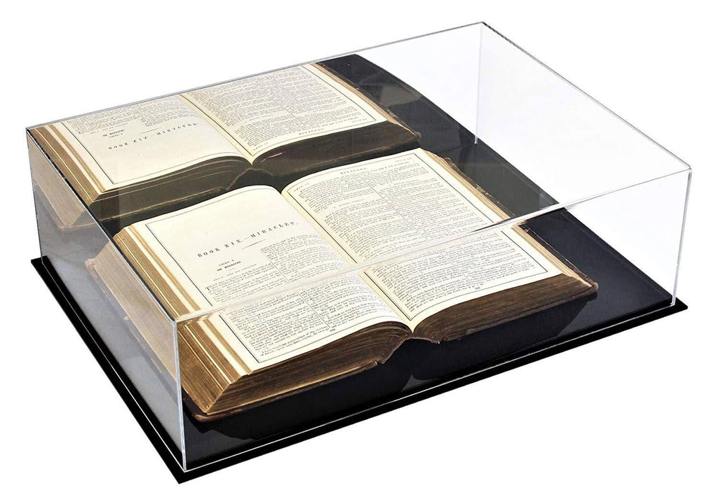 Clear Acrylic Book Display Case with Wall Mount A2549