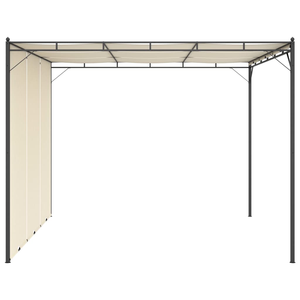 Cream Garden Gazebo with Side Curtain B498