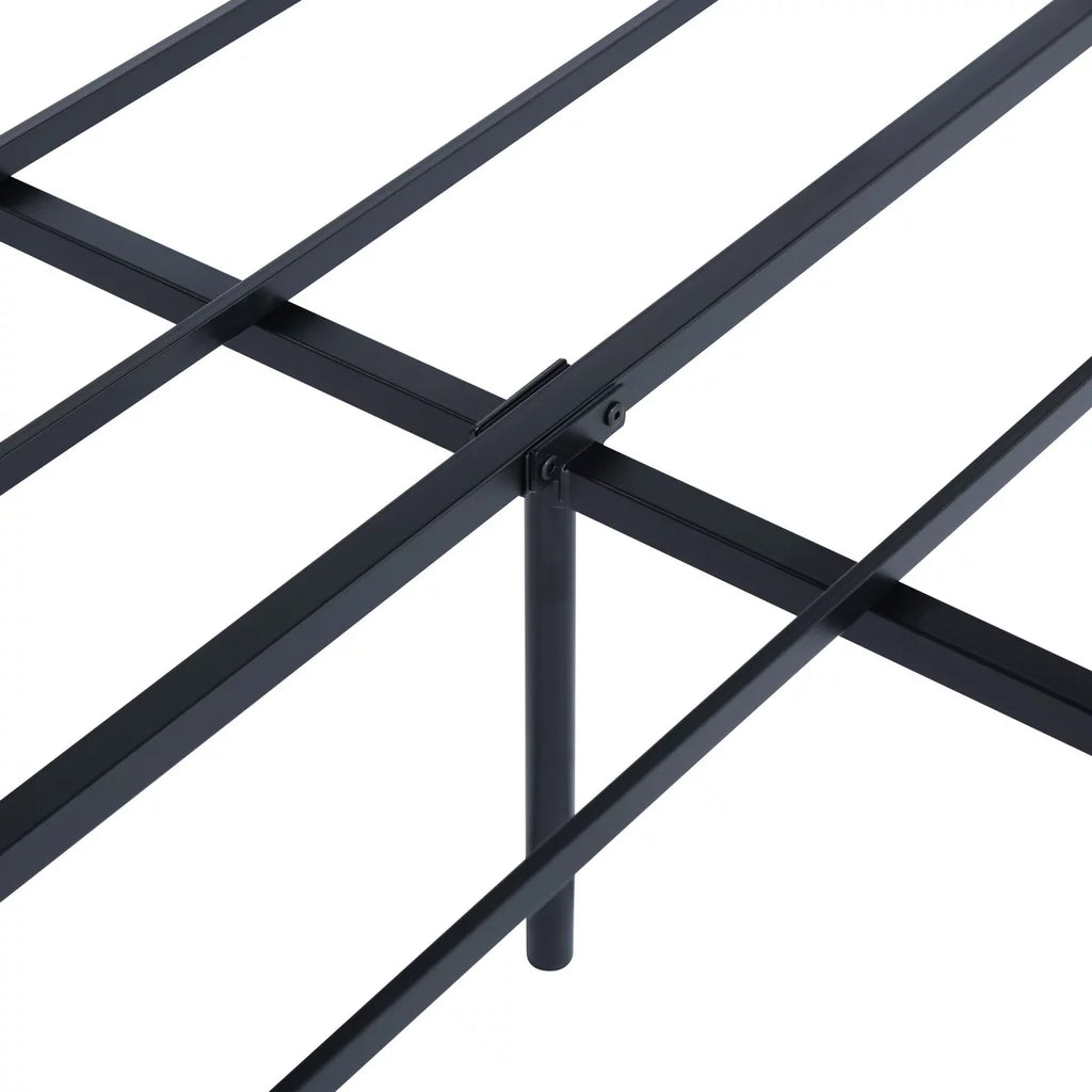 Queen Size Black Metal Slat Bed Frame A391509
