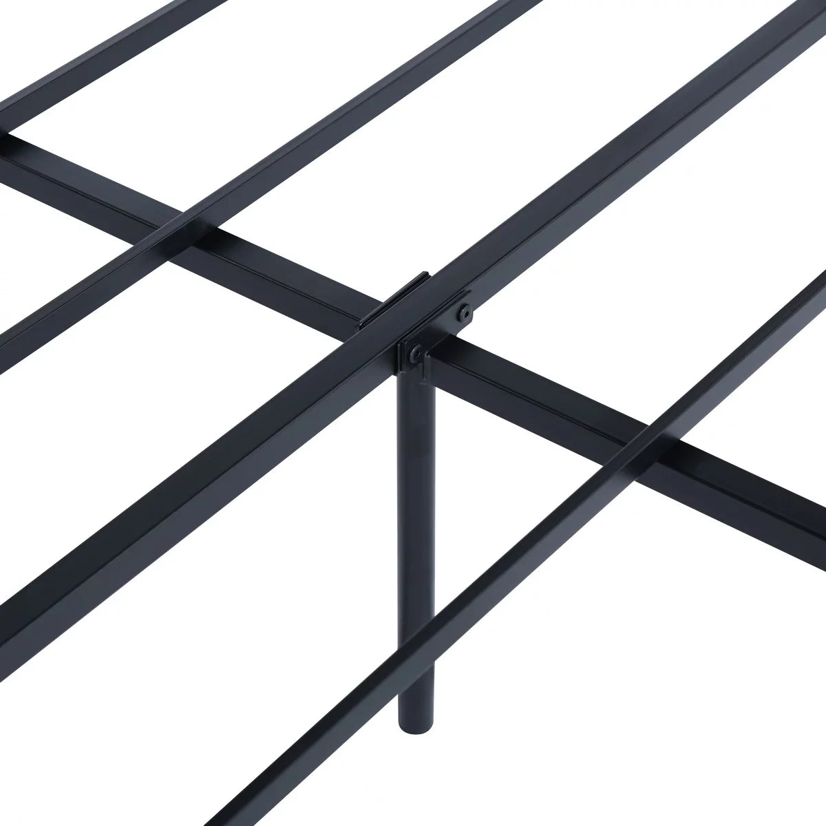 Queen Size Black Metal Slat Bed Frame A391509