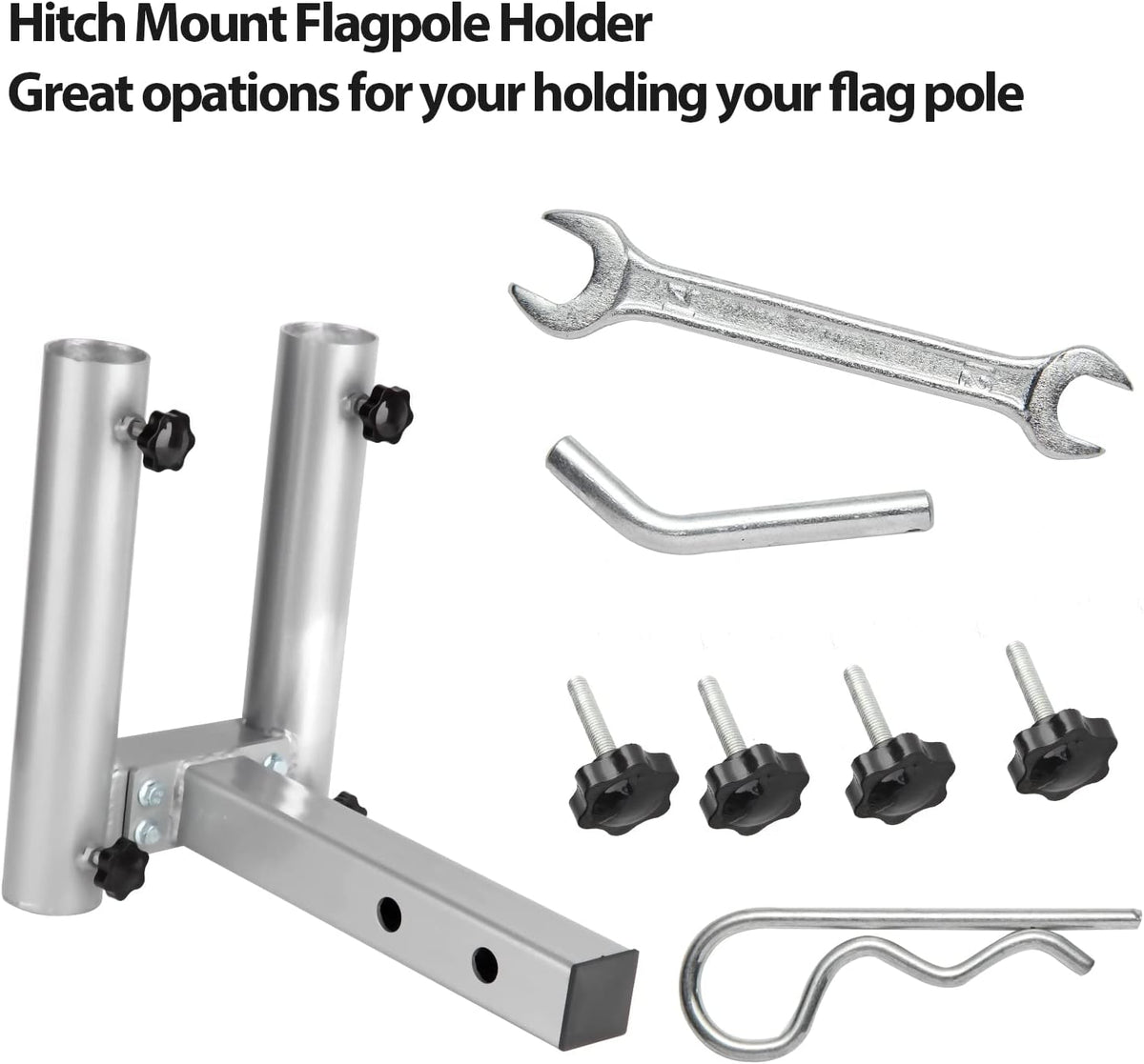 Hitch Mount Dual Flag Pole Holder K199496