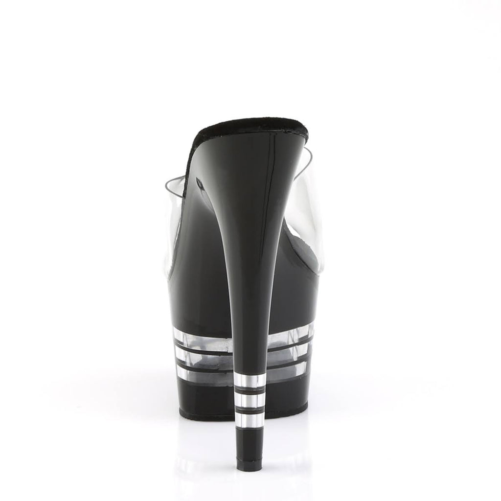 Clear Black Ankle Strap Sandals W71966