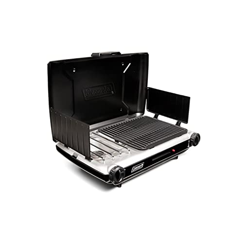 Tabletop 2-in-1 Grill & Stove with 2 Adjustable Burners G983574