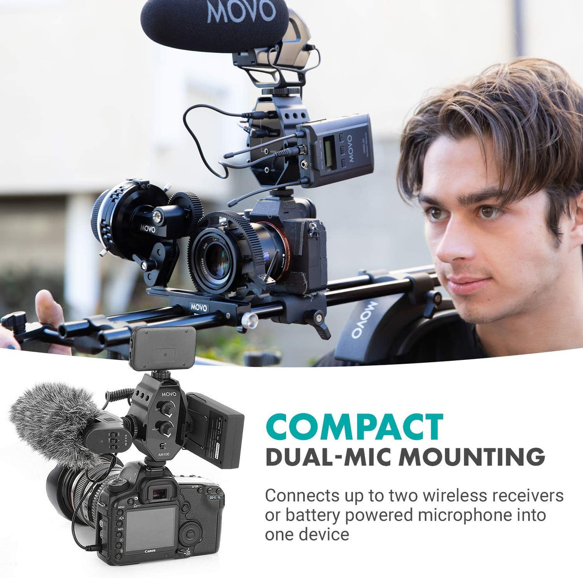 48-Channel UHF Wireless Lavalier Microphone System with 2-Ch Mixer, 2 Receivers, 4 Transmitters, and 4 Lapel Microphones U24871