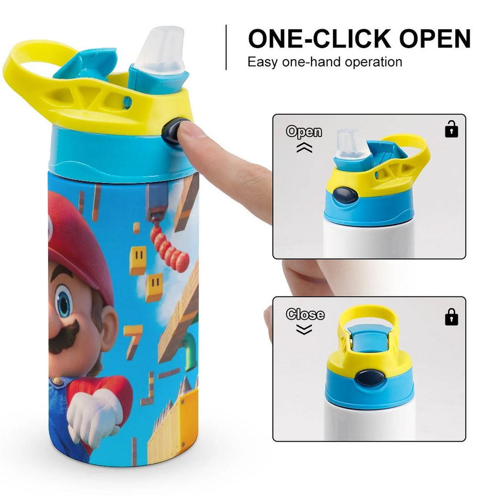 Insulated Stainless Steel Water Bottle with Straw U434192