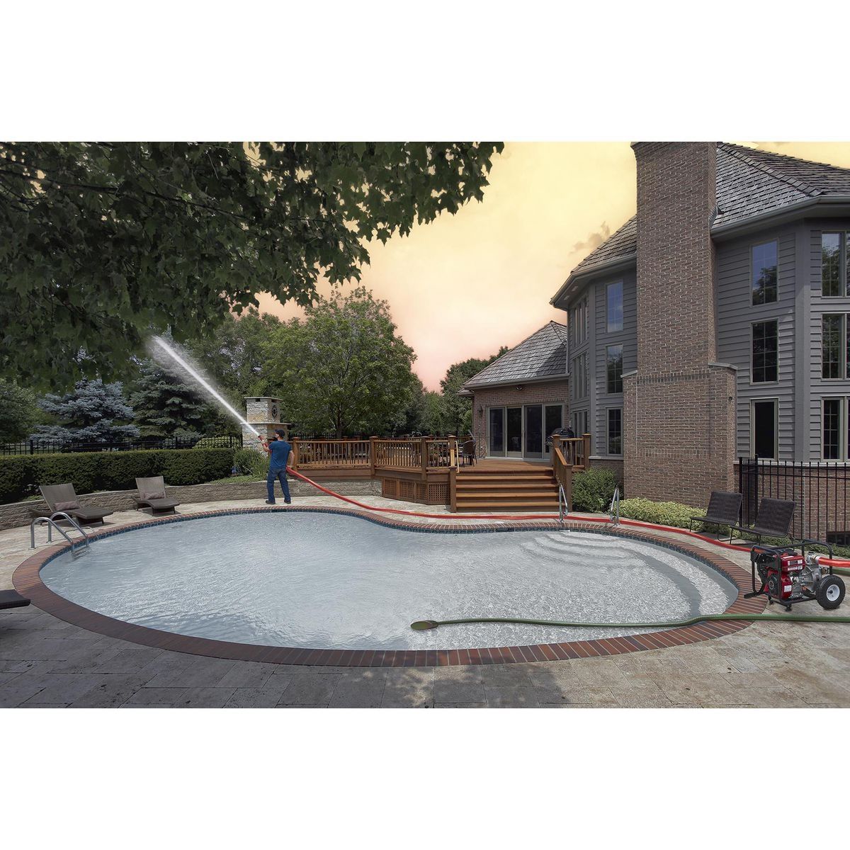 100 ft. High-Volume Watering Kit with Adjustable Spray Nozzle T3678