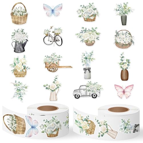 1000Pcs Green Christmas Tree Stickers S338