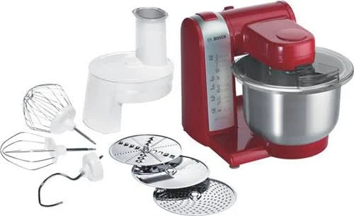 Red Stainless Steel White Food Processor G3585