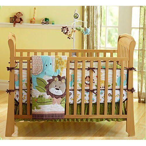 7 Pieces Nursery Crib Bedding Set with Bumper E117654