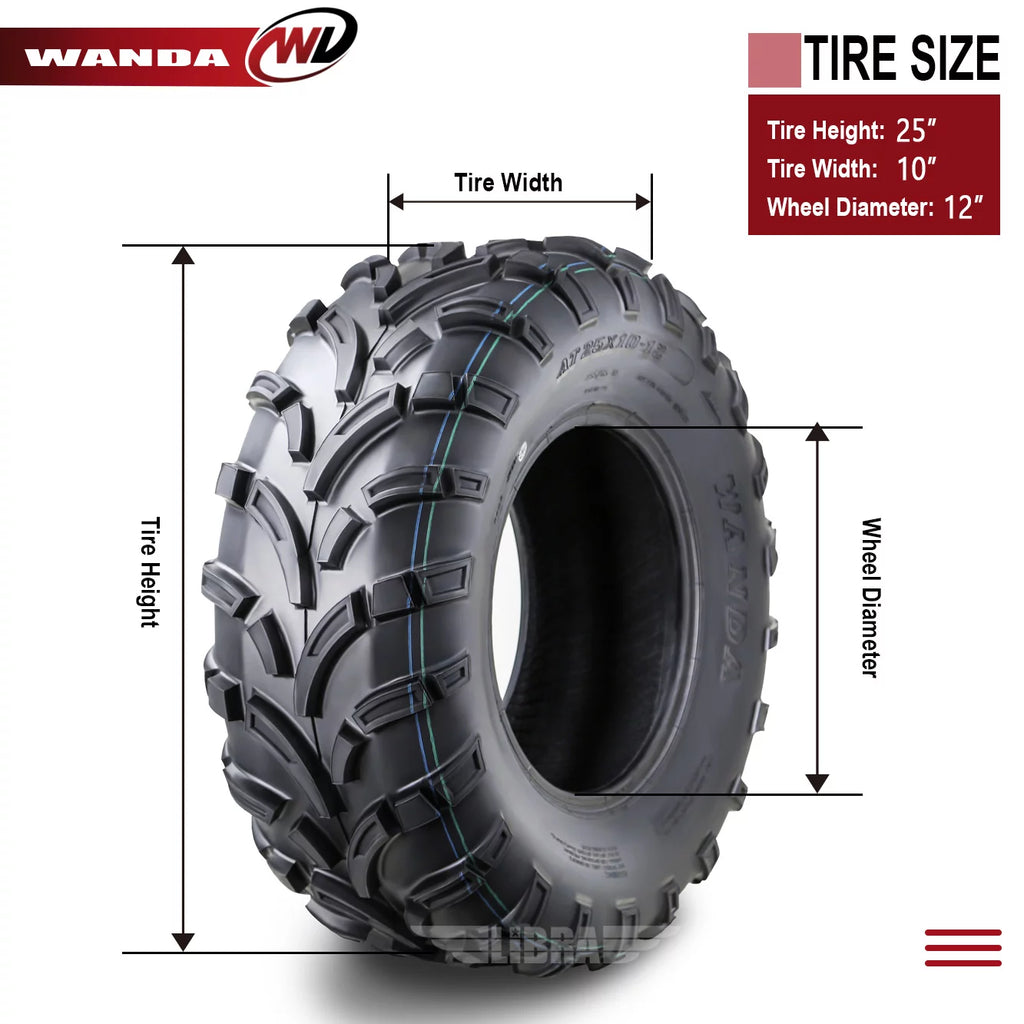 25x10-12 6PR ATV/UTV Tires Set 2 E929798