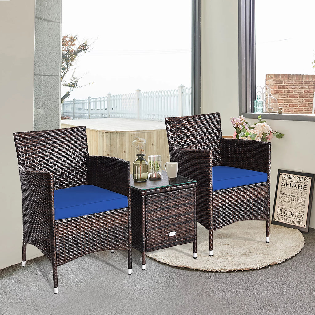 3 PCS Rattan Wicker Furniture Set O23606