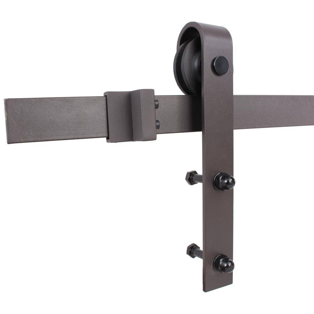White Stained 2 Panel Barn Door with Sliding Hardware I9908