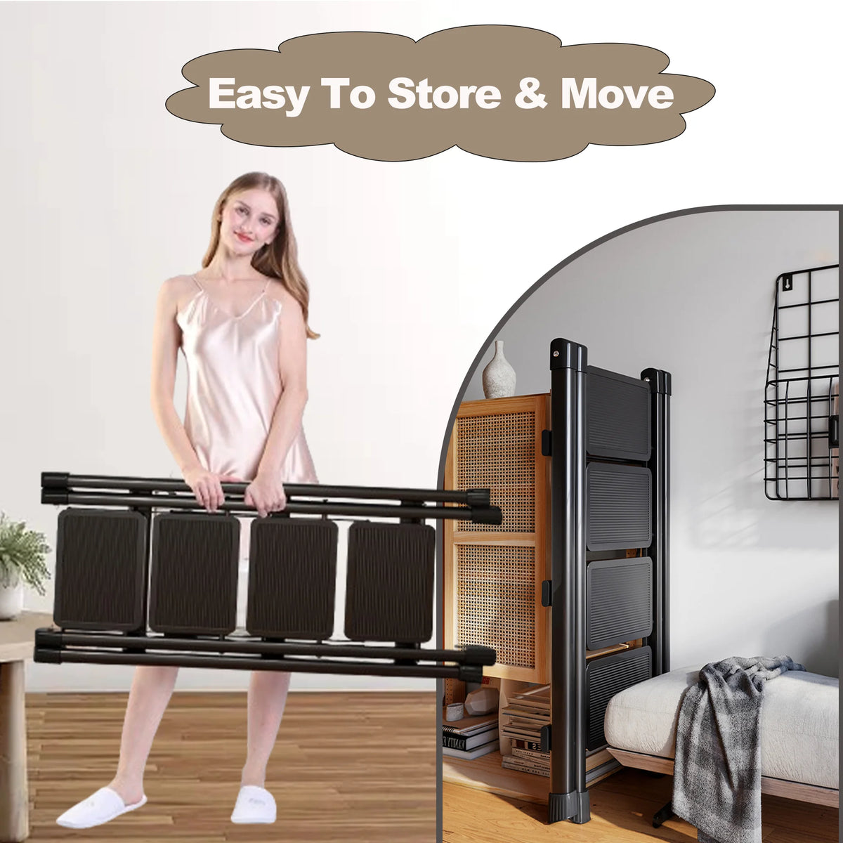 4 Step Ladder Folding Step Stool 330 lbs J69375